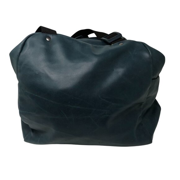 Kipling Large Blue-Green Teal Bowling Tote Bag Adjustable Strap Zipper Purse - Picture 2 of 8